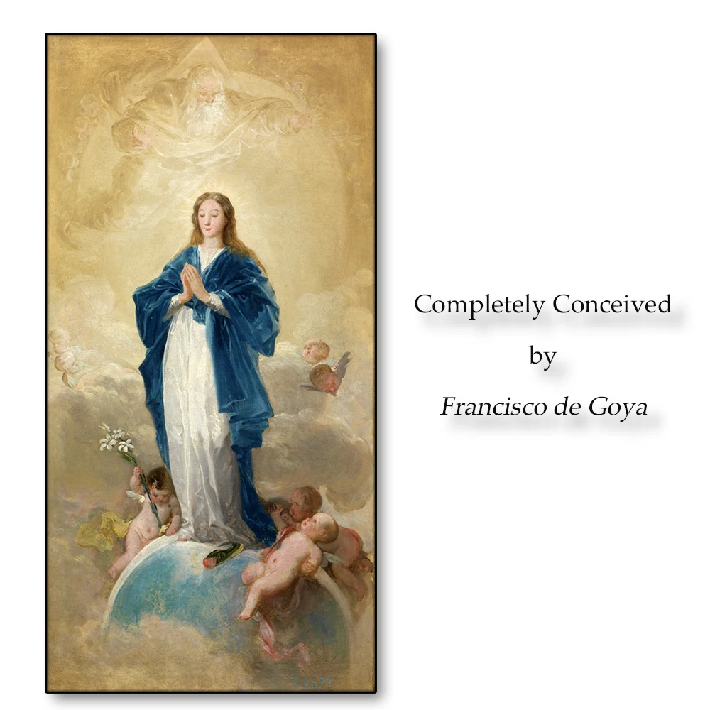 

Completely Conceived by Goya Canvas Painting Calligraphy Posters Pictures Wall Art Prints Decoration For Living Room Bedroom