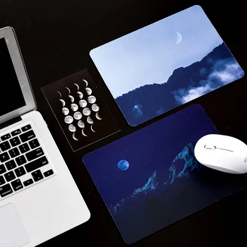 

INS Wind Mouse Pad Sun Moon Star Mountains Office Cushion Learning Office Computer Pad Comes With PVC Card
