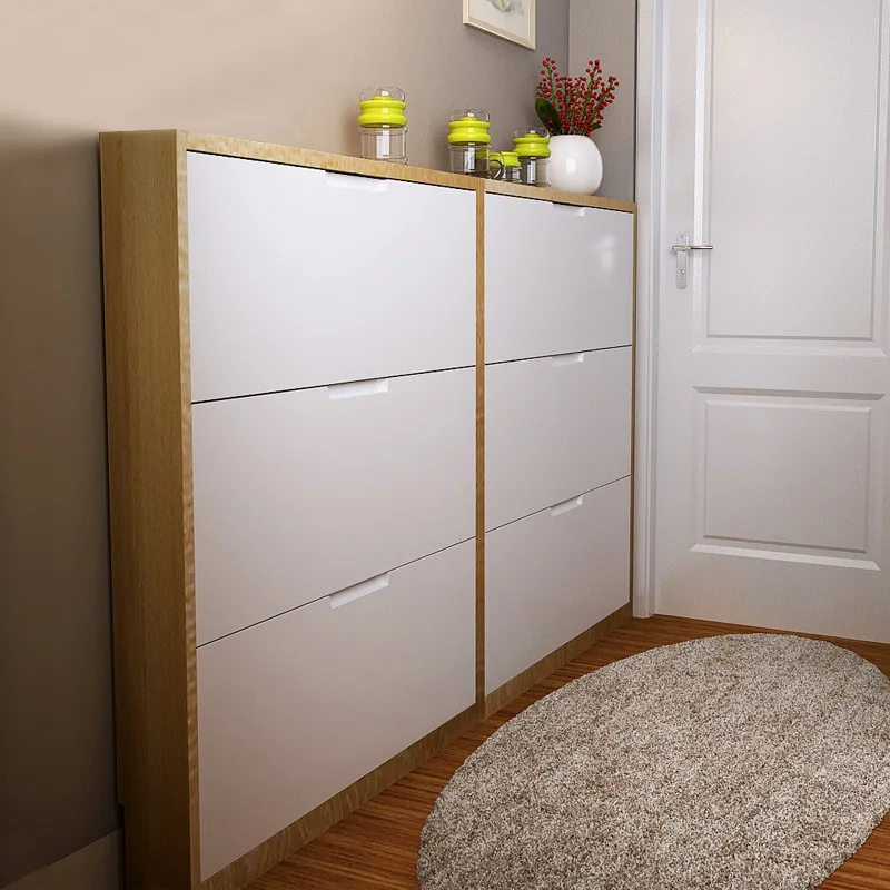 

Northern European-Style Creative Large-Volume Simplicity Multilayer Door Ultra-Thin Tilting Shoe Doorway Storage Plate Hall Cabi