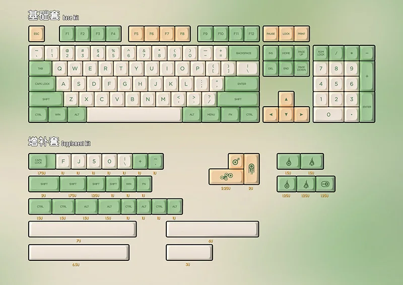 keypro fontes retrô fontes de sublimação pbt para teclado mecânico usb com fio botões cherry mx
