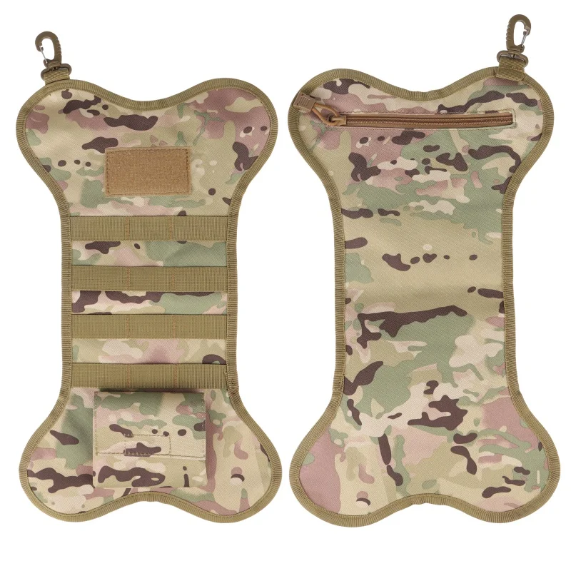 YZ1404CP Рождественская сумка для чулок в форме кости для собак, домашних животных с Молле, лямками и патчем, Рождественское украшение для дома, для охоты на открытом воздухе, Новинка - Цвет: YZ1404CP