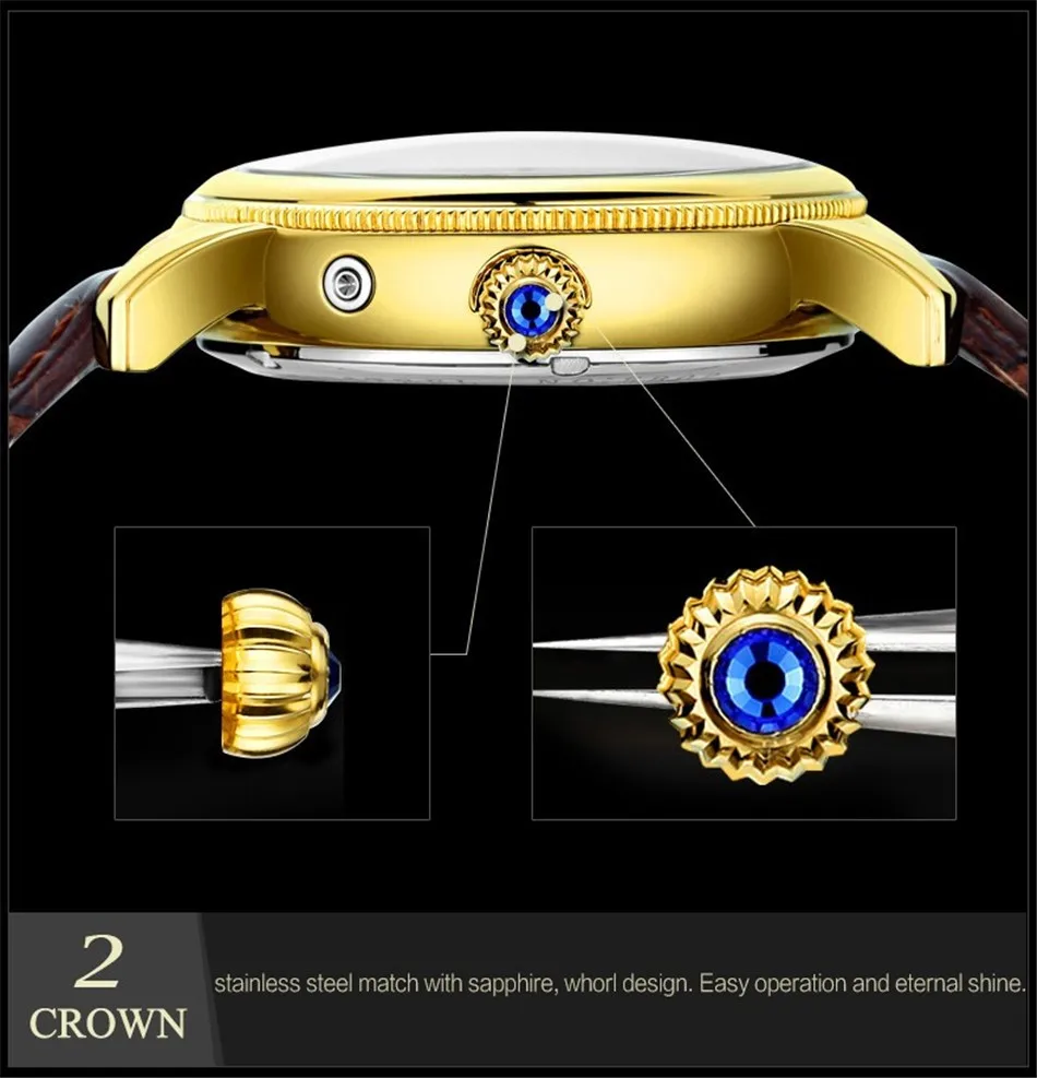 GUANQIN Tourbillon механические часы Мужские автоматические сапфировое стекло кожаный ремешок водонепроницаемые классические золотые наручные часы Reloj Hombre
