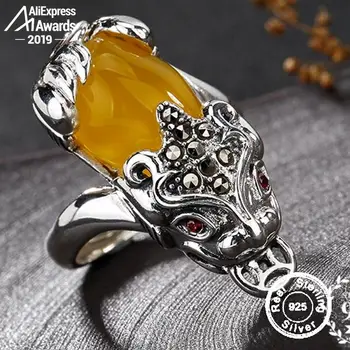 

Israel S925 Fine Antique shop Ring Sterling Silver Women upper class noble Natural Artisan Baltic Gemstone amber opal