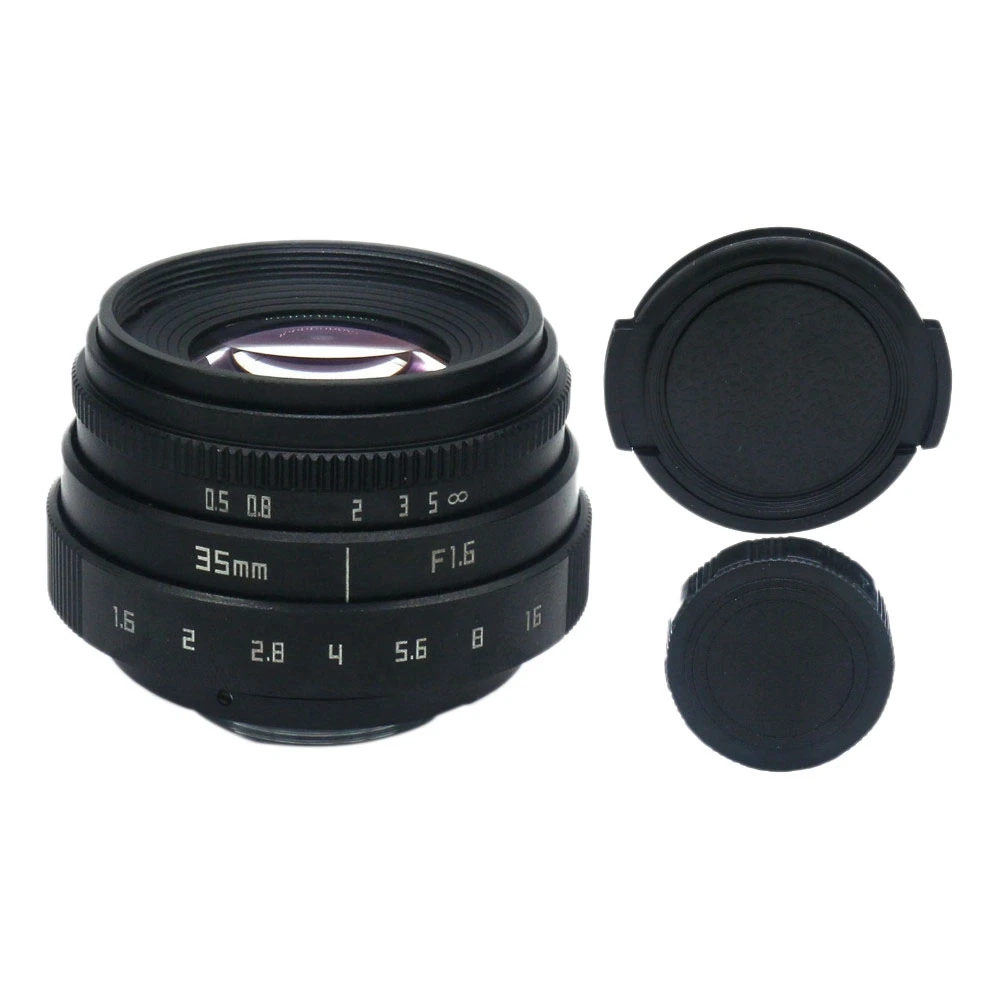 35 мм F1.6 C крепление объектива камеры с переходным кольцом для PanasOnic Olympus PEN E-P6 / E-PL7