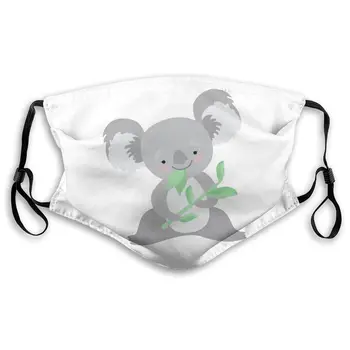 

Funny Koala Bears Leaves Masks With filter Washable & Reusable Anti Dust Breathable Mask With Adjustable Ear Loops
