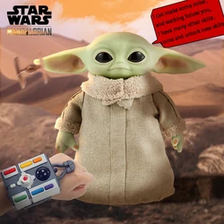 Poupée Mandalorian pour enfants, véritable, bébé Yoda Star Wars Clone Rogu, télécommande, effet sonore, peut déplacer, jouets en peluche, cadeau pour enfants 