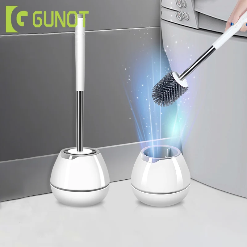 

GUNOT TPR Toilet Brush Rubber Head Holder Cleaning Brush For Toilet Bathroom Cleaning Product Bathroom Accessories Sets