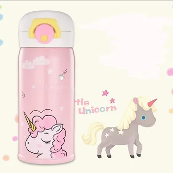 

Unicorn Water Bottles Cartoon Stainless Steel Vacuum Flasks Water Bottle Child Drinking Water Kids Gift 500ml /350ml