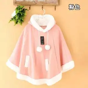 Модная женская толстовка Kawaii японская теплая Повседневная Верхняя одежда для девочек Harajuku плащ флисовая свободная толстовка с капюшоном забавные женские - Цвет: 1