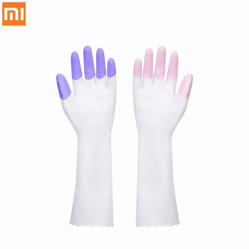 Xiaomi Jazy 2 пары чистящих перчаток легко пенопластовые двухсторонние перчатки для умного дома Kitch Изоляция Нескользящая смарт
