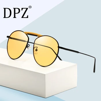 

2020 DPZ Brand design Retro round beam men's pilot sunglasses tide brand fashion marine piece women's sunglasses Oculos De Sol