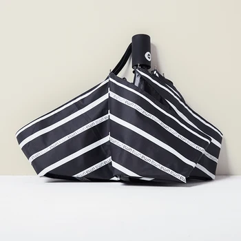 

Fashion Automatic Uv Protection Folding Umbrella Ladies Black Coating Sun Rain Umbrella Simple Vintage Portable Umbrella L