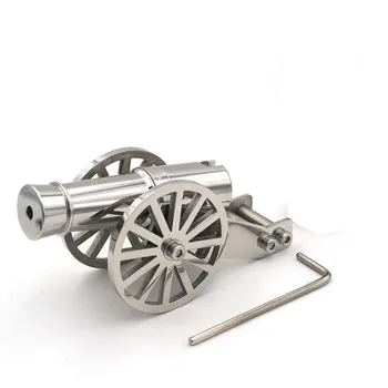 

Stainless Steel Miniature Napoleon Cannon Metal Navy Desktop Model Cannon Kit Can Launch Bullets Desktop Toy Ornaments