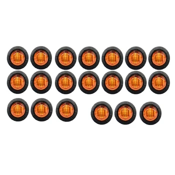 

3/4 Inch Mount Amber LED Clearance Marker Lights, Side LED Marker Lights for Trailer Truck RV Car Bus Van