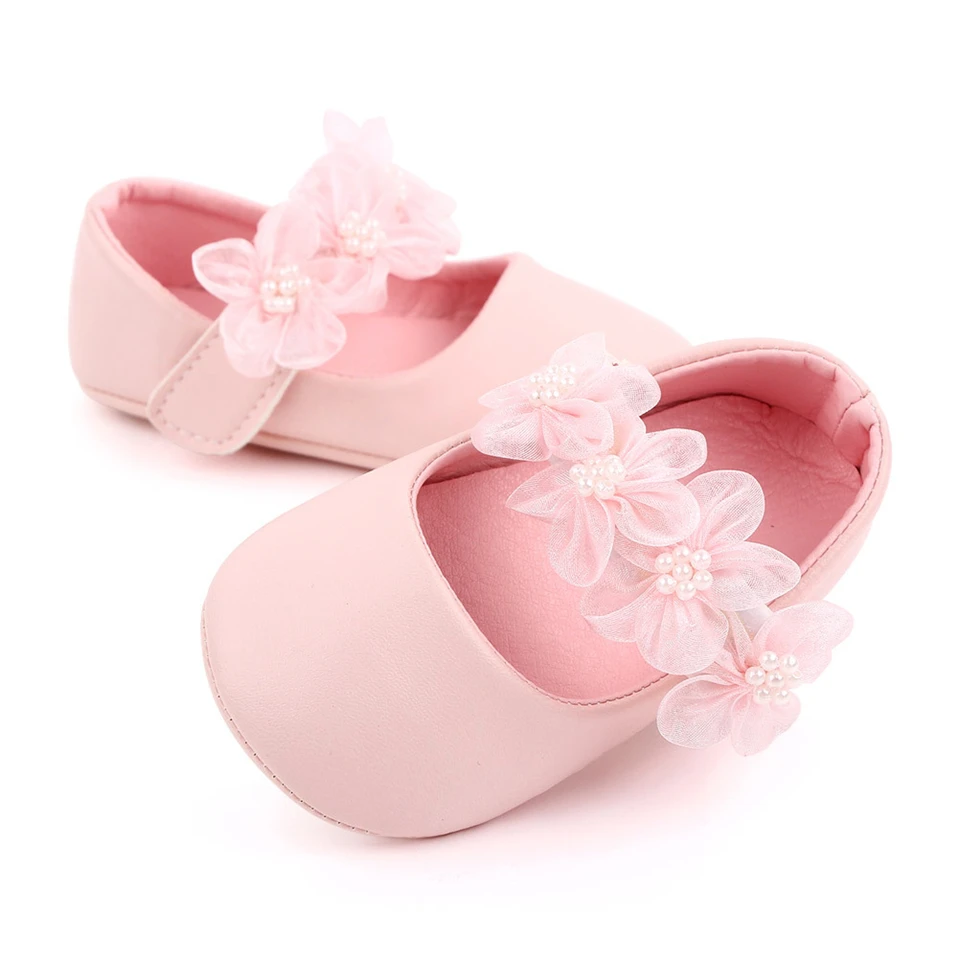 New Cute Floral Baby Girls Shoes For Newborn 2025 Infant Toddler Girl Princess Shoe Soft Sole Prewalker Anti-slip Baby Shoes 4