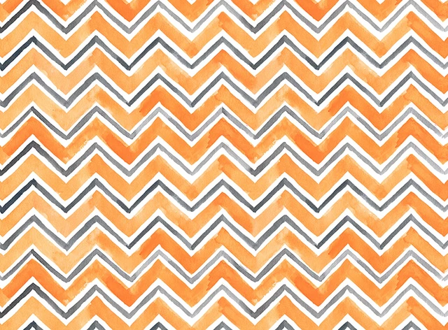 Orange/Black Chevron Printed Backdrop