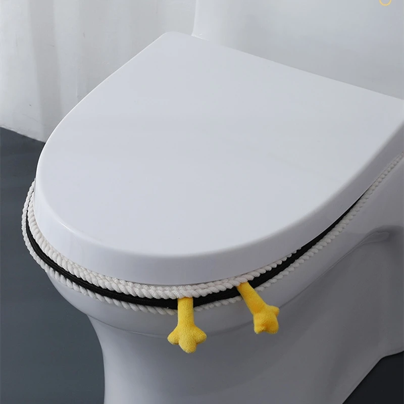 Housse Siège Toilette 4 Pièces - Polaire Matelassée - Antibactérienne - Confortable Pour Hiver - 44x36 Cm