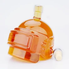 Креативный графин PUBG Eat курица шлем Бутылка Вина боросиликатный шлем фляга на бедрах Открытый Портативный карнавал для вина Виски