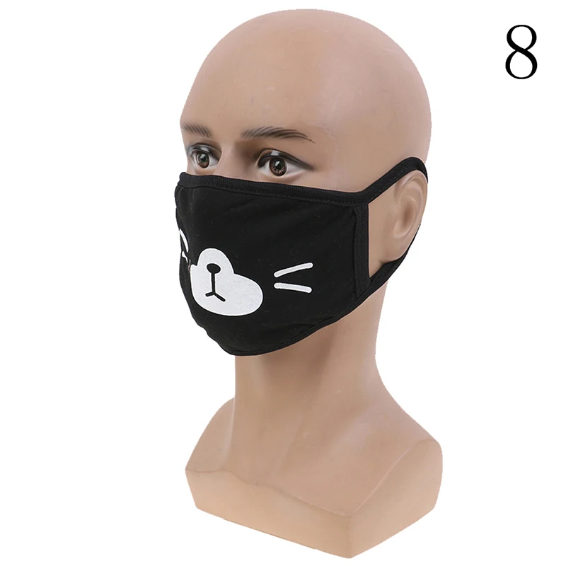 Унисекс, Kpop, противопылевая маска, хлопковая маска для губ, милый аниме, мультфильм, рот, муфельная маска для лица, смайлик, маски, 11 стилей