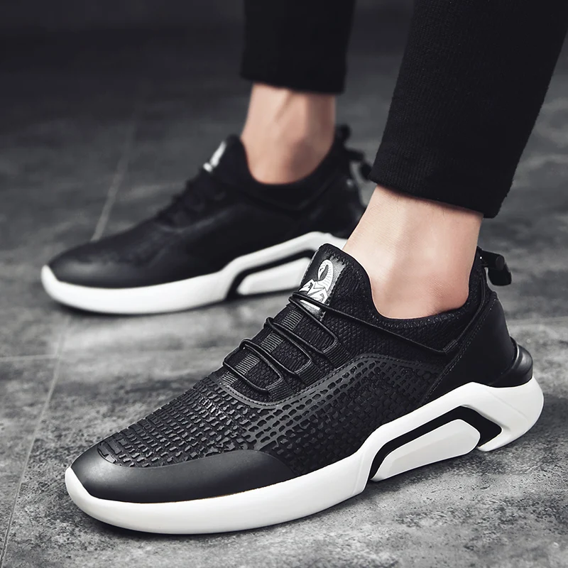 CREDRIZK/черные мужские кроссовки; спортивная обувь; легкая обувь; zapatillas hombre Deportiva; Брендовая обувь для бега; мужская обувь на шнуровке; chaussure homme