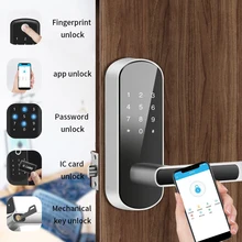 Biometric Fingerprint Door Lock Tuya APP Smart Electronic TT Lock Safe Home Security Wifi Remote Control Digital Door Lock