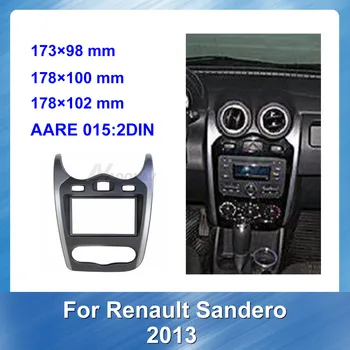 

2 Din Car Radio Fascia for RENAULT SANDERO 2013 Car refitting DVD frame Dashboard Panel Auto Stereo Plate Frame Car Audio Frame