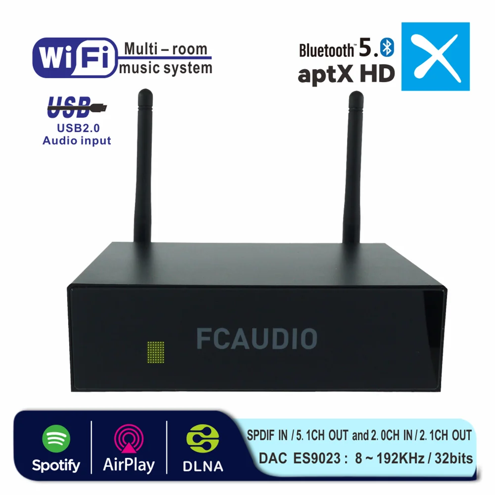Arvin FC WR30 Wi Fi и aptX HD Bluetooth 5 0 Hi предусилитель с ES9023DAC AKM АЦП Multiroom обмена потоковыми мультимедийными данными (Airplay)