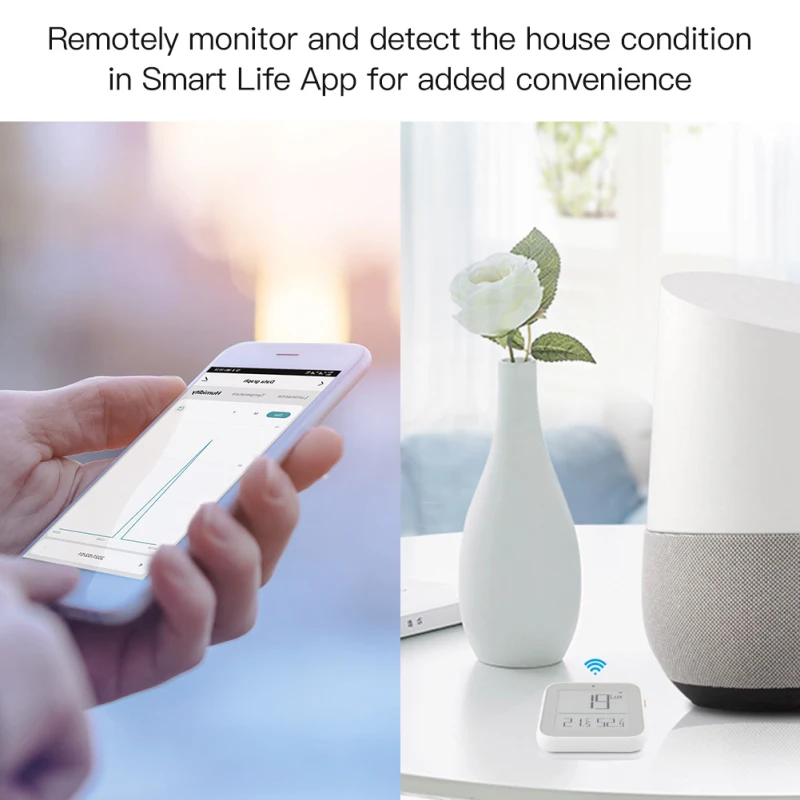Temperatura e Sensor de Umidade com Tela Funciona com Vida Tuya Zigbee Wifi Casa Inteligente Led Suporte Vida App 17 sensor de umidade com tela led funciona
