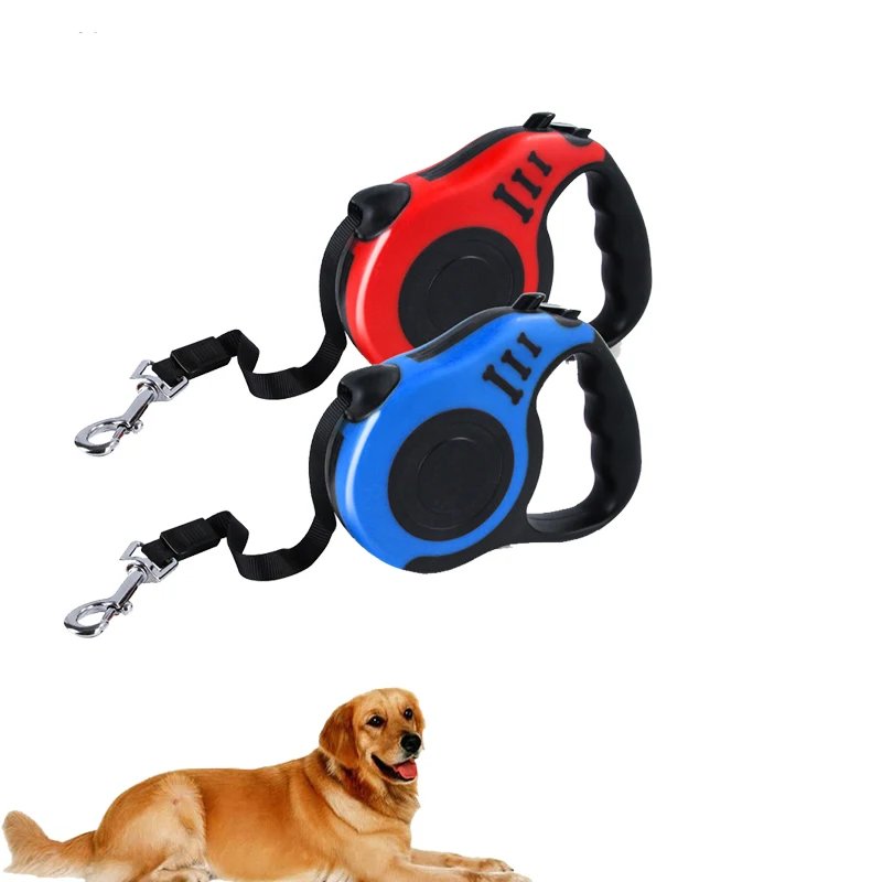 3/5M Retractable Dog Leashes Automatic Adjustable Extending Nylon Dogs