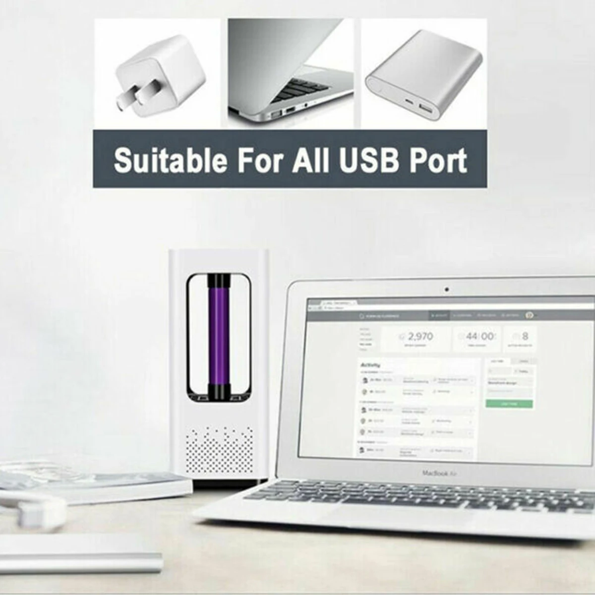 USB электронный уничтожитель насекомых и комаров свет Светодиодный УФ Фонарь Летающий жучок ловушка комаров Отпугиватель света