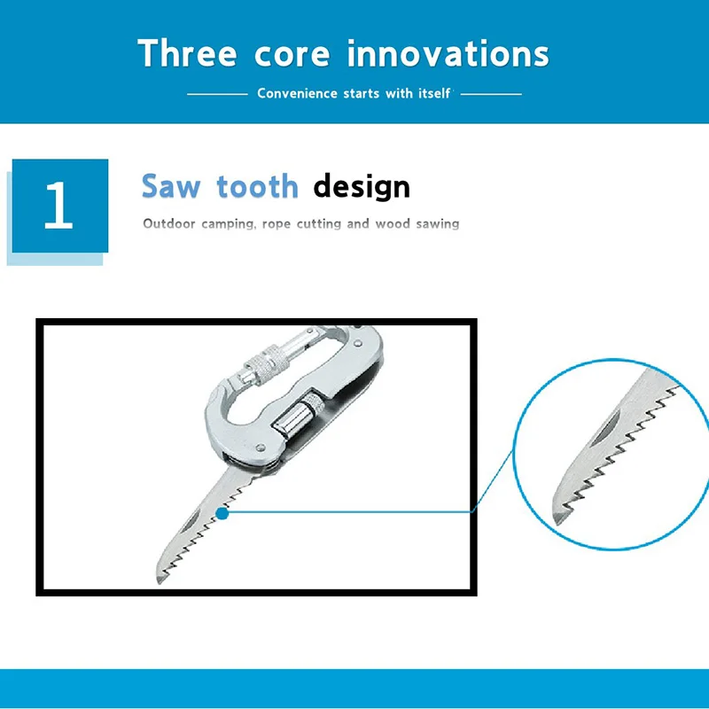 Наружная многофункциональная альпинистская Пряжка быстрая подвесная Пряжка нож пила крестовая отвертка шлицевая отвертка