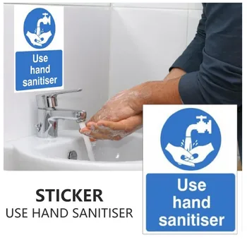 

Label Sticker Epidemic Sticker PVC Hand Sanitizer Sign Sticker Hand Wash Sign Used for Toilet and Public Area