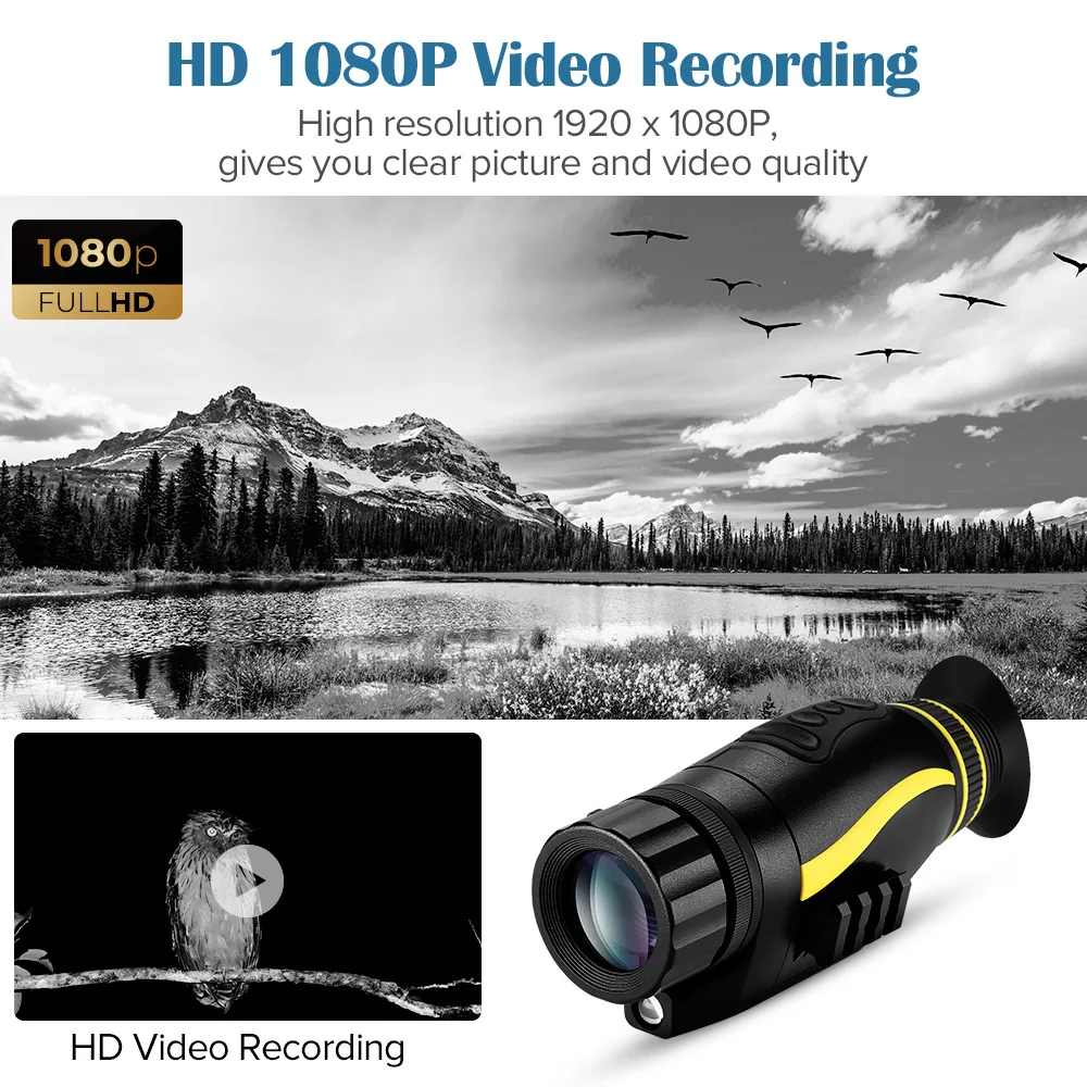 BOBLOV 4X35 Инфракрасный цифровой Монокуляр ночного видения 1080P 2MP камера 16 Гб Видео рекордер Инфракрасный ночного видения Монокуляр охота