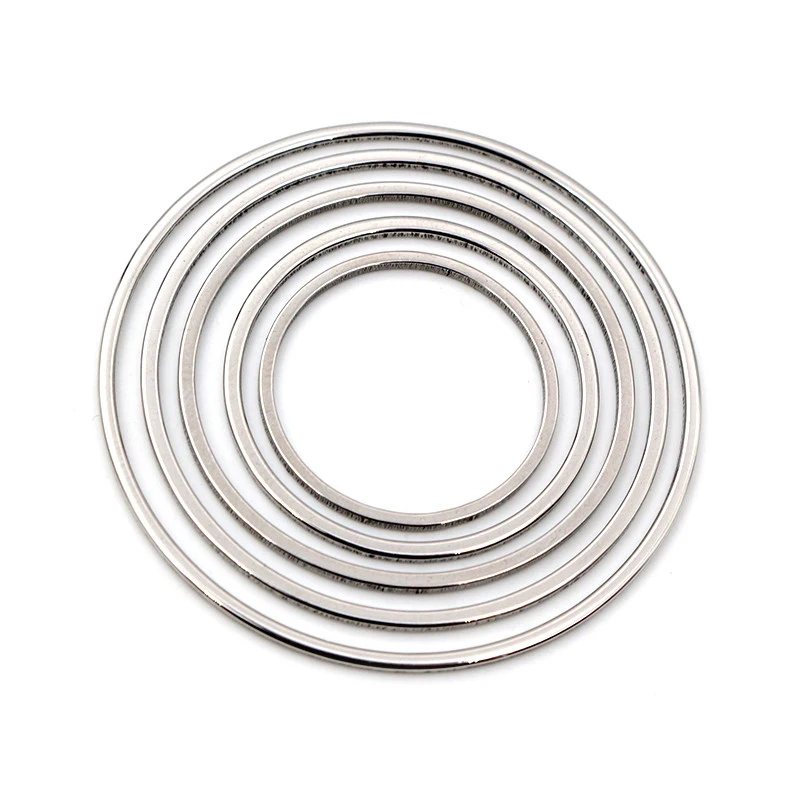 20pcs 15/20/25/30/35/40mm 316 Stainless Steel Gold Plated Earrings Rings Big Circle Ear Wire Hoops Pendant DIY Jewelry Findings