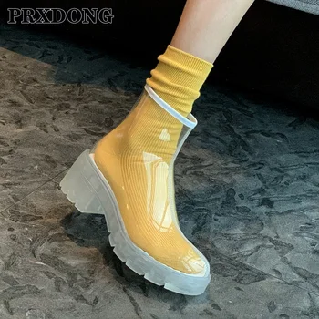 

New Autumn Winter Women Ankle Boots Side Zipper Fashion Female Round Toe Thick Heels Dress Party Casual Basic Shoes Woman 34-39