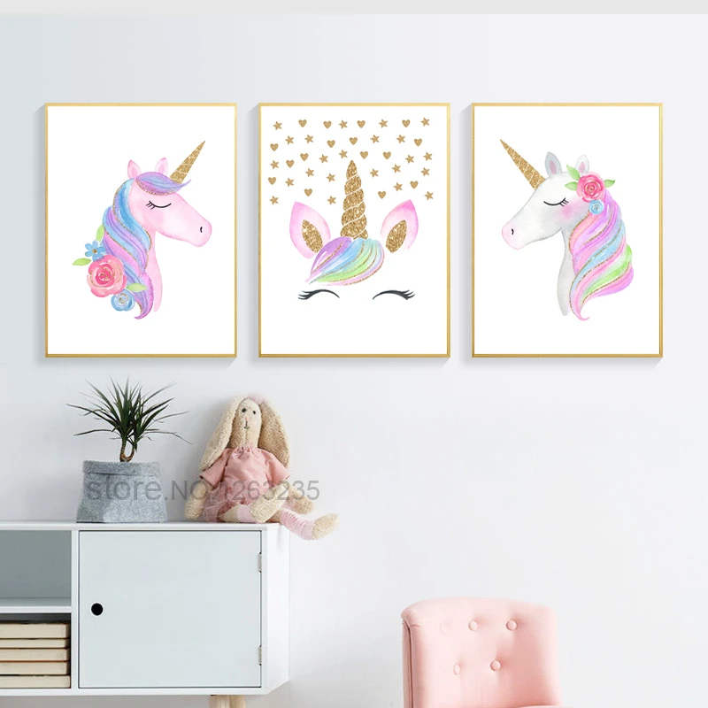 unicorn nursery wall art