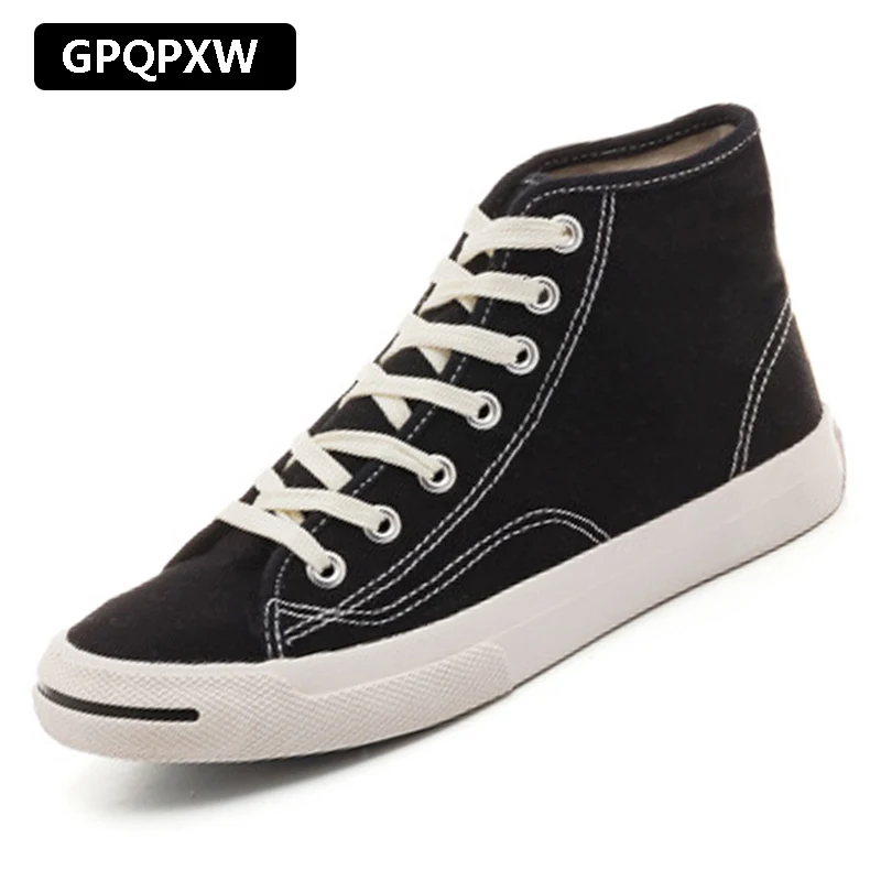 

2019 High-top Canvas Shoes New Flat-bottom Autumn Wild Ladies Casual Shoes Sports Non-slip Wear-resistant tennis shoes