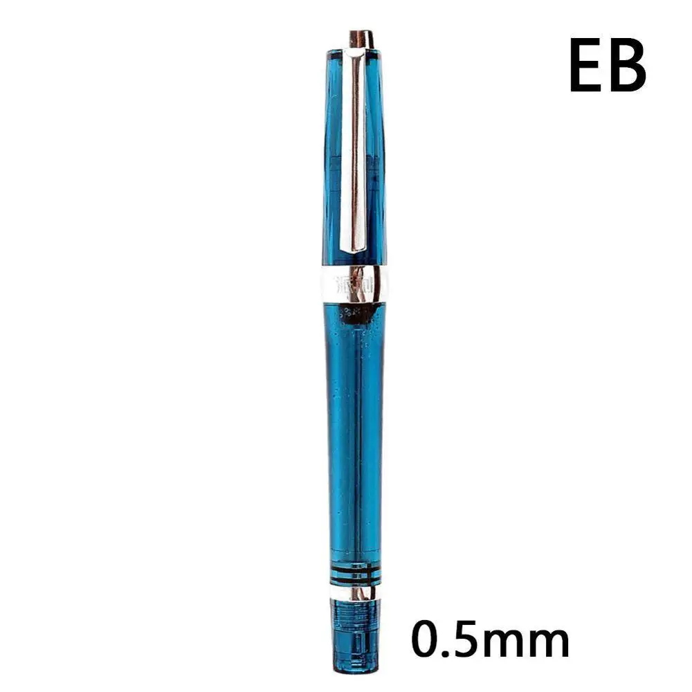 EB Новинка 3013 вакуумная авторучка из смолы EF 0,38 мм \ F 0,5 мм ручка прозрачный/фиолетовый/коричневый/синий/зеленый Перо Чернила V3A9 - Цвет: EB
