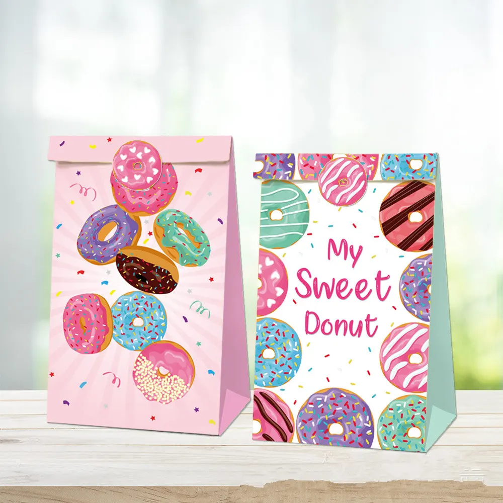 12pcs-Donuts-Party-Gift-Candy-Bags-Donut-Sticker-Kids-Birthday-Paper-Bags-Baby-Shower-Packaging-Bags