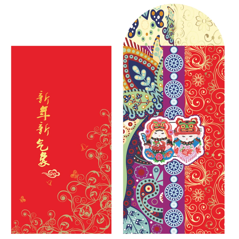12 шт китайский новогодний счастливый конверт для денег Hongbao год крысы Hongbao красный пакет счастье мешок для денег