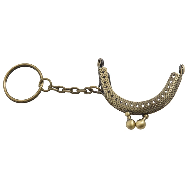 NEW-5PCs металлический кошелек сумка Рамка застежка заклепка бронзовый тон 5 см х 4 см