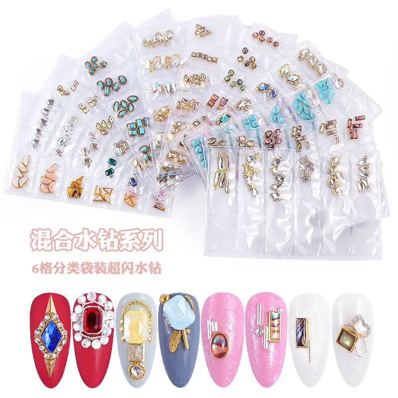 

nail art act the role ofing is tasted the new nail alloy ornaments mixed diamond drill with flat bag 21 optional