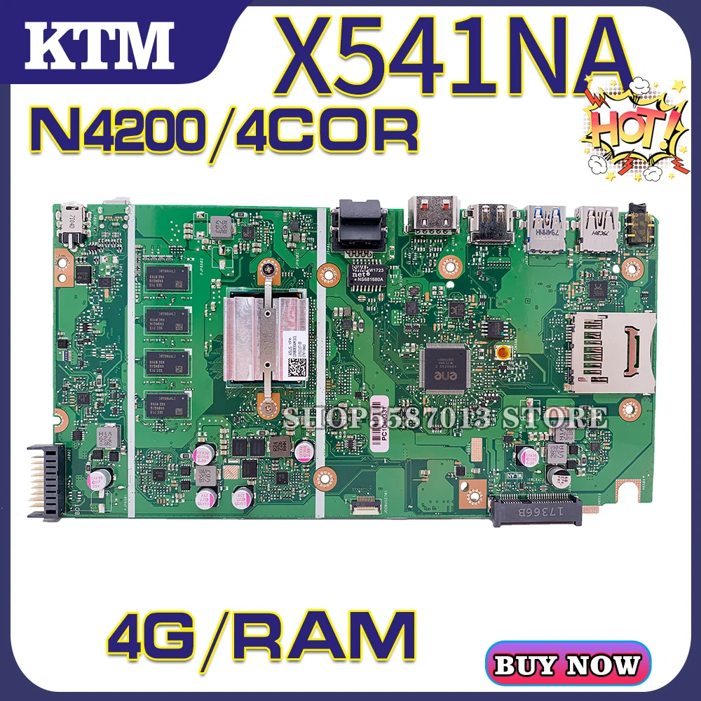 NEW! Motherboards X541N Laptop motherboard for ASUS X541NA X541 100% TEST original mainboard N4200 4G RAM | Компьютеры и офис