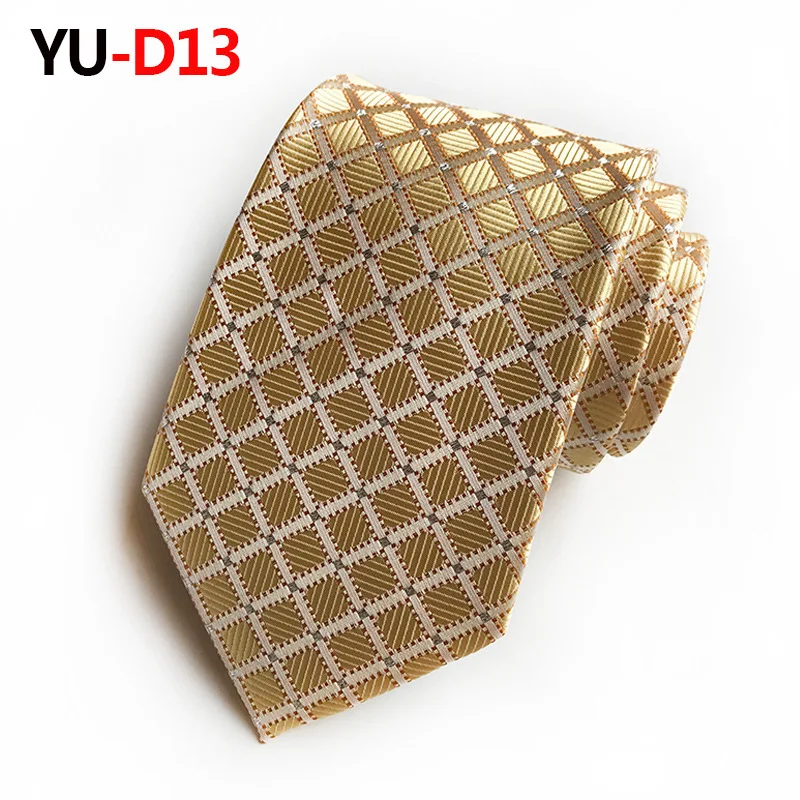 YU-D013 Классические мужские галстуки с узором пейсли, шелк, галстуки для мужчин, 8 см., галстук для формального платья, мужские галстуки с рисунком «гусиная лапка», подарки для мужчин, аксессуары - Цвет: YU-D013