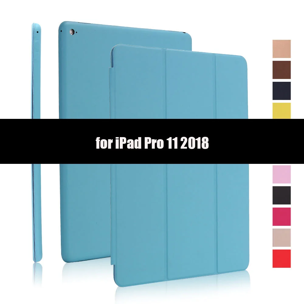 Ультратонкий умный чехол для iPad Pro 12,9, складной чехол-книжка из искусственной кожи s для iPad Pro 12,9 Pro 11 12,9 - Цвет: Blue-3