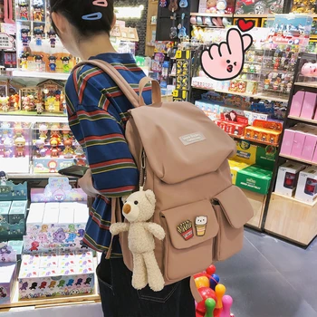 

Japanese College Women's Backpacks for Girls Cute Schoolbag Female Korean Harajuku Junior High School Student Backpack Women