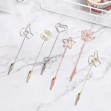 1 шт., украшение для рабочего стола, держатель для карт в форме сердца, зажим для фото, настольная подставка, универсальный рекламный ценник, зажим