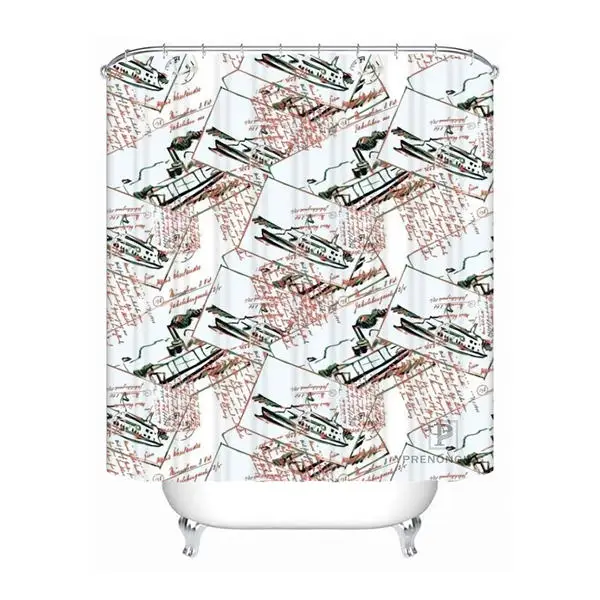 Шторка для ванной на заказ Caso шеврон Тексако, домашний декор, занавеска для душа, водонепроницаемые тканевые Крючки#180417-01-17 - Цвет: Shower Curtain