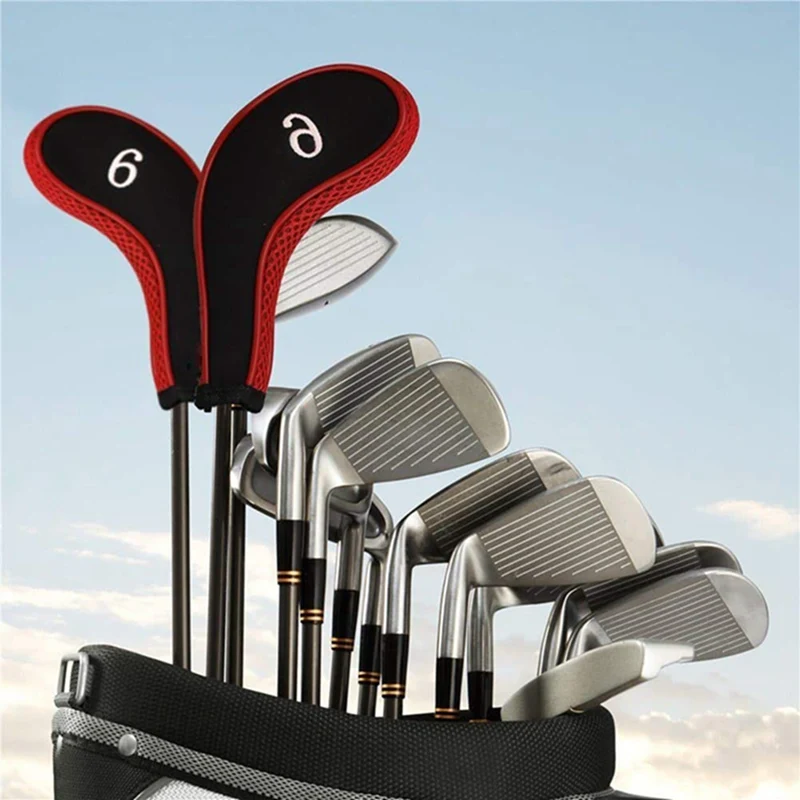 

New Arrival 10-Piece Golf Club Head Cover Putter Head Cover Protective Cover With Zipper Golf Accessories