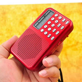

L-065 Multifunctional Mini Digital Voice Recorder Speaker with FM Radio MP3 Player LED Flashlight Support TF/USB